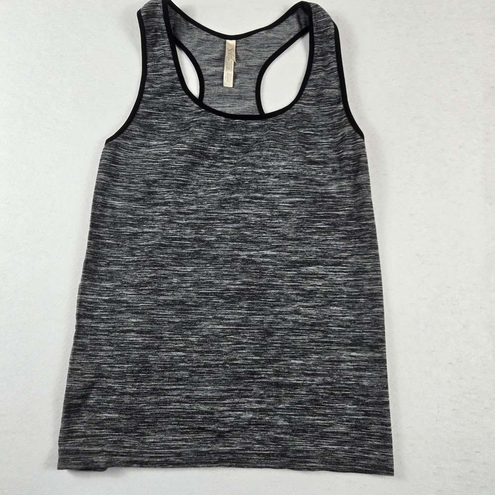 Sofra Racerback Tank Top Womens L/XL Gray Space Dye Activewear TT811